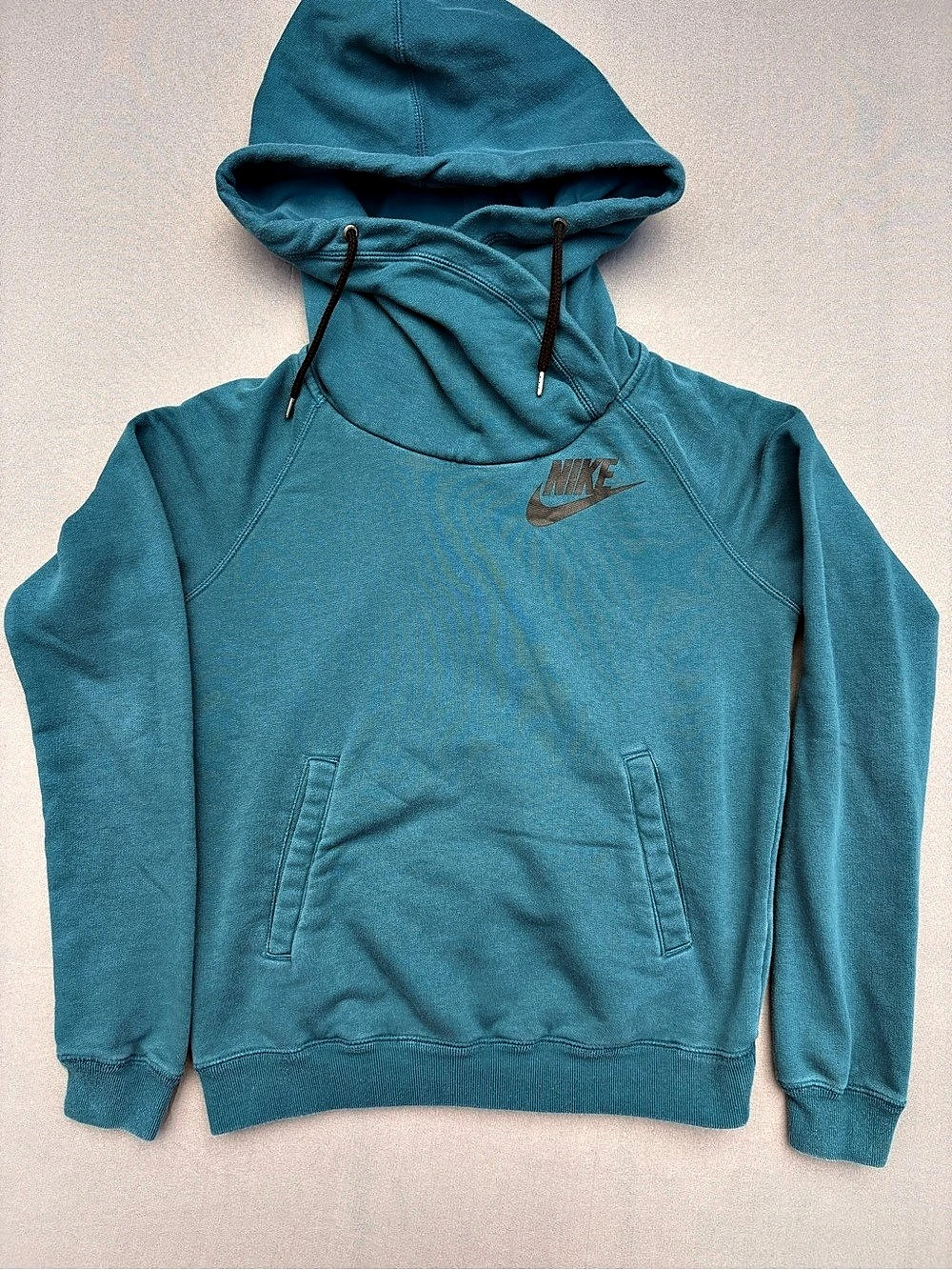 Nike Sportswear Funnel-Neck Hoodie Pullover Blue Small